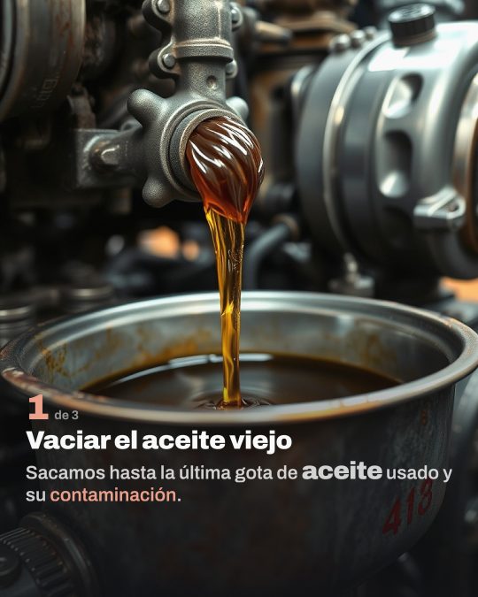 Paso 1 de 3: vaciar el aceite viejo
